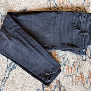 Warp + Weft JFK Skinny Jeans Faded Black Distressed 29x29 (High Rise Stretch)